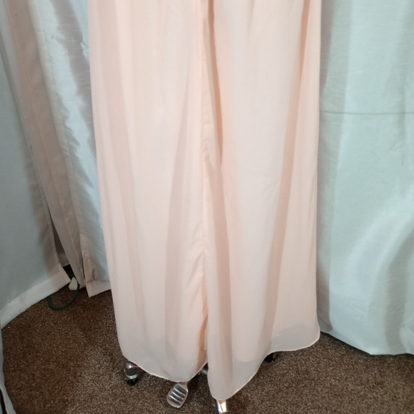 JJs House TAG Empire Waist Pink Long Gown Lace Bodice, Straps, ZipUp, Pleats, 10 - Picture 12 of 12